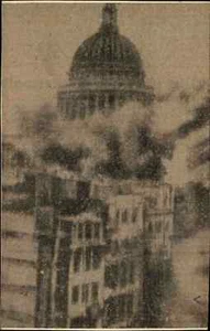 LONDON Heimatbeleg im Postkarten-Format ~1940 St. Pauls Brand im 2. Weltkrieg - Bild 1 von 2