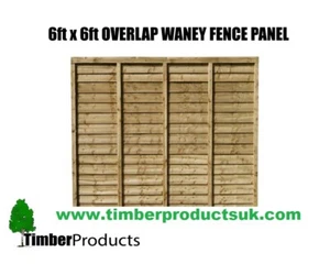 **PACK OF 10** 6ft x 6ft Waney lap fence panel Special Offer 6x6 lap - Picture 1 of 7
