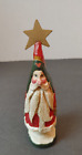 VTG 1989 HAUSE OF HATTEN 8" SANTA CLAUSE WOODEN HAND CARVED W/STAR