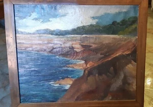 oleo sobre lienzo de SANTOS VIVAR SAN MILLAN marina-paisaje - Leer Descripción- - Imagen 1 de 4