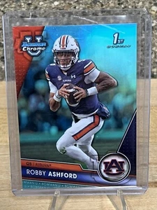 2023 Bowman Chrome University Robby Ashford 1st Aqua Refractor #067/299 AUBURN - Bild 1 von 3