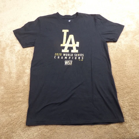 Los Angeles Dodgers Shirt Adult Black MLB 2022 World Series Champs Mens 4.21* Cover