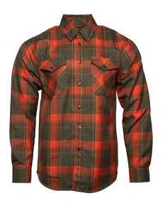 Camicia da caccia Dixxon in flanella "Trailblazer" uomo 2XL XXL a quadri con bottoni a pressione - Foto 1 di 12