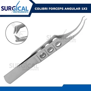 Colibri Forceps Ophthalmic 8.5cm Angular with 1x2 Teeth Surgical German Grade - Picture 1 of 3