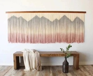 Granja b Decoración de Pared Tinte de Inmersión Moderno Tejido Fibra Arte Decorar Pared Tapiz - Imagen 1 de 5
