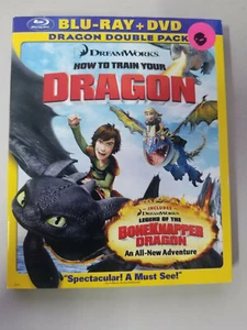 How to Train Your Dragon Double pack w/ Slipcover (Bluray + DVD , 2010) used - Picture 1 of 3