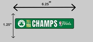 2-PACK - 2024 NBA Finals Champions Boston Celtics 6.75" x 1.25" Vinyl Stickers - Picture 1 of 2
