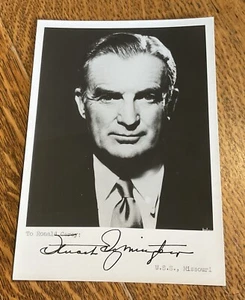 Stuart Symington Missouri Senator handsigniertes signed 5 x 7 Foto - Bild 1 von 2