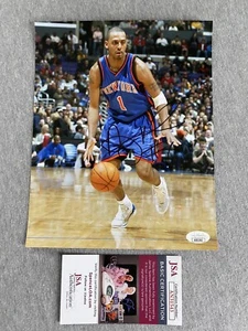 NEW YORK KNICKS- ANFERNEE HARDAWAY AUTOGRAPH 8x10 ACTION PHOTO JSA AN31543 - Picture 1 of 1