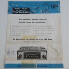 1960S/70S Sales Ad &Info Sheet For Ten Model Ar-90E Transistor 6/12V Car Radio
