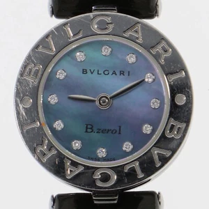 BVLGARI Watches BZ22S Stainless Steel/leather Quartz - Picture 1 of 9
