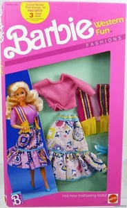 Vintage Barbie Doll Western Fun Fashions - 9951 Never Removed from Pack 1989 - Picture 1 of 2