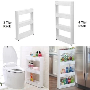 Estante de almacenamiento organizador de productos alimenticios cocina dormitorio baño con ruedas - Imagen 1 de 36