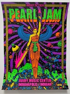 Pearl Jam Poster Indianapolis Noblesville Ruoff 2024 Official Silkscreen Lmtd Ed - Picture 1 of 14