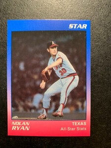 1989 Star Co. NOLAN RYAN All Star  Stats Card #5  of 11 Texas Rangers