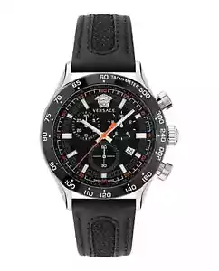 Orologio Versace Uomo VE2U00122 Hellenyium Chrono Swiss made 44mm Pelle - Foto 1 di 9