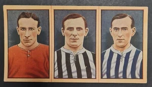 1922 SPORT & ADVENTURE FAMOUS FOOTBALLERS UNCUT SHEET No's 34, 35, 36 - Foto 1 di 2