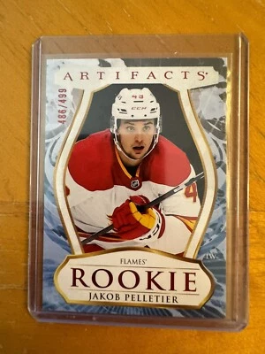 2023-24 UPPER DECK ARTIFACTS ROOKIE RUBY #197 FLAMES JAKOB PELLETIER /499 - Image 1 of 2