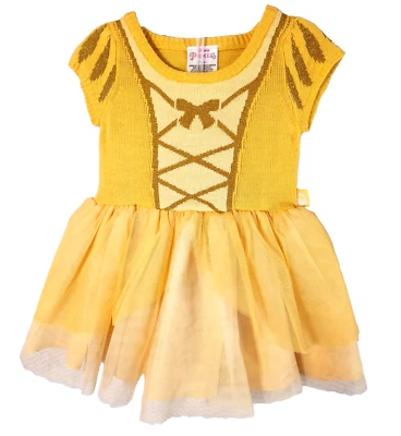 Disney Princess Belle Beauty and The Beast Baby Toddler Girls Cosplay Dress New - Image 1 of 4