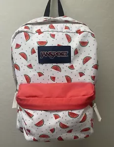 Jansport Backpack I Laptop Computer Bag I Watermelon Rain I School I Travel - Picture 1 of 9