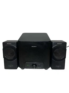 Sony Computer Speaker System with Subwoofers SRS-D4 Sound Audio Adjust Working - Picture 1 of 8