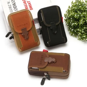 Universal Belt Hook Pouch Bag Canvas Case for Mobile Smart Phone Cover Holster - Picture 1 of 10