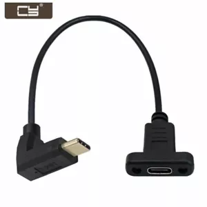 CY Up Down USB-C USB 3.1 Type C Male to Female Extension Data Cable 30cm USB3.1 - Picture 1 of 9