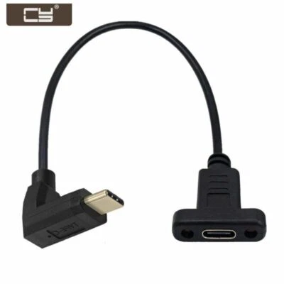 CY Up Down USB-C USB 3.1 Type C Male to Female Extension Data Cable 30cm  USB3.1 - Image 1 of 4