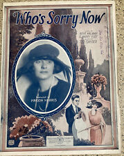 1923 WHO'S SORRY NOW MARION HARRIS BERT KALMAR TED SNYDER VINTAGE SHEET MUSIC