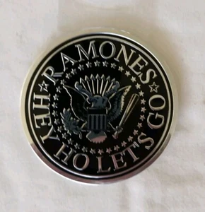 The Ramones Metal Decal/ Sticker 3" x 3" Round Hey Ho Let's Go Punk Rock - Picture 1 of 3