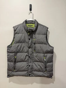 ORVIS Herren LARGE Essex Puffer Duck Down Weste Olivgrün Full Zip Grau Futter - Bild 1 von 4