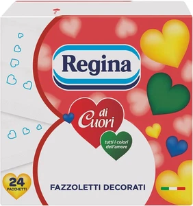 Di Cuori - 24 Pacchetti Da 9 Fazzoletti Di Carta Decorati, 4 Veli, Morbidi E Res - Foto 1 di 12