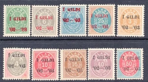 Island 45/59 postfrisch Falz 1902-1903 Teilsatz, frisch! CV 78,50 $ - Bild 1 von 1