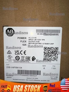 NEW AB 25B-V4P8N104 PowerFlex 525 AC Drive 0.75kW 1Hp 25BV4P8N104 - Picture 1 of 1