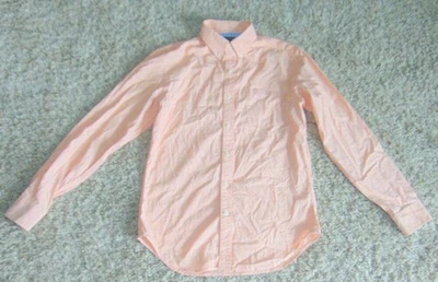 Camisa de Vestir Banana Republic Naranja Manga Larga Cuello Abotonado Ajustada Pequeña Foto 1 de 4