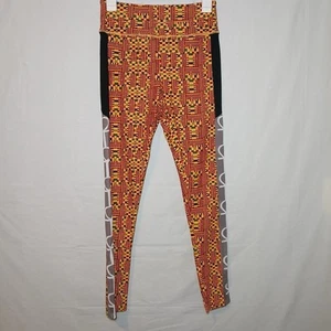 Trainingsleggings Größe Medium afrikanischer Druck transparente Seiten neu ohne Etikett! - Bild 1 von 5