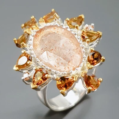 Joyería Anillo Piedra Solar Natural Plata de Ley 925 Talla 6/R430843 Foto 1 de 4