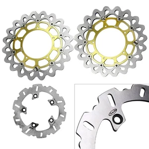 Motor 320mm Front Rear Brake Disc Rotors Set For YAMAHA YZF R1 2004 2005 2006 - Picture 1 of 11