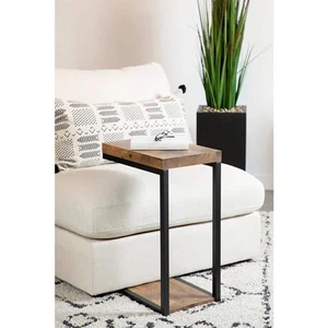 Coaster 11.5in Antique Nutmeg and Black Rectangle Wood Snack Table - Picture 1 of 3
