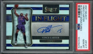 2021-22 Panini Seleziona Vince Carter In Volo Silver Prizm Auto /249 PSA 10 GEM - Foto 1 di 2