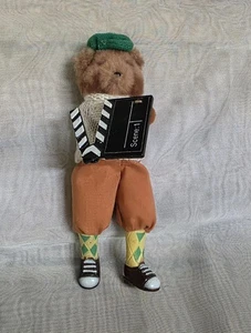 Statuina vintage Russ Berrie regista orso ornamento scena 1 film Clapper Argyle - Foto 1 di 9