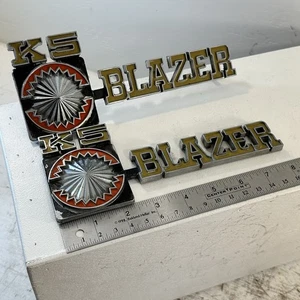 OEM Front Fender "K5 Blazer" Emblem Set For 1975-1980 Chevy K5 Blazer Models - Picture 1 of 9