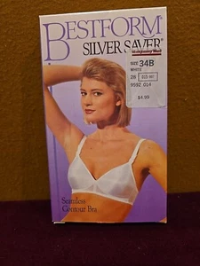 Bestform VINTAGE Silver Saver BRA 34B NWT In Box White - Picture 1 of 5