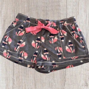 Kensie Soft Fox Print Short Pajama Bottoms With Pockets - Picture 1 of 4