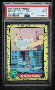 1989 Topps Teenage Mutant Ninja Turtles The Fateful Stumble #15 PSA 9 MINT 0nr3