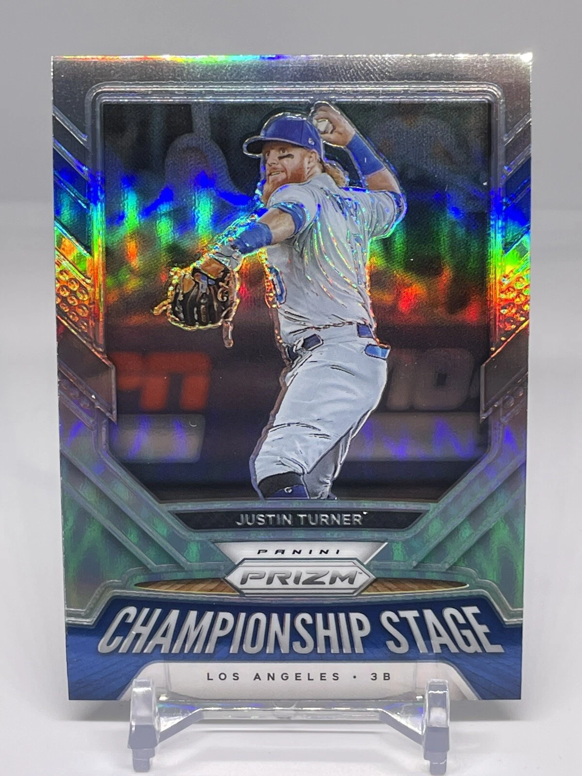 2021 Panini Prizm - Championship Stage Silver Prizm #CS4 Justin Turner