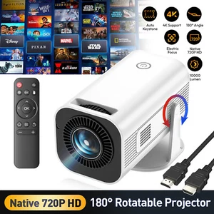 WIFI Bluetooth 5G 4K Home Theater Projector Smart Android HD Office USB HDMI LED - Picture 1 of 37