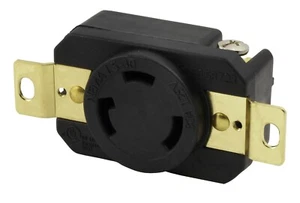 AC WORKS® NEMA L5-30R 30A 125V Flush Mount Locking Receptacle - Picture 1 of 6