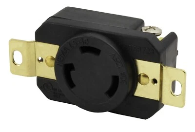 AC WORKS® NEMA L5-30R 30A 125V Flush Mount Locking Receptacle - Image 1 of 4