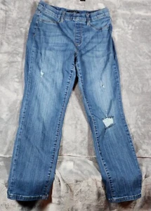 Judy Blue Jeggings Womens Blue 13/31 Boyfriend Fit High Rise Distressed - Picture 1 of 6